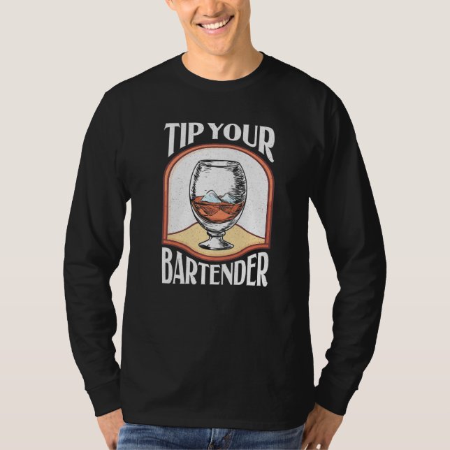T-shirt Astuce ton Bartender Bar Amusant Alcool Barkeeper  (Devant)