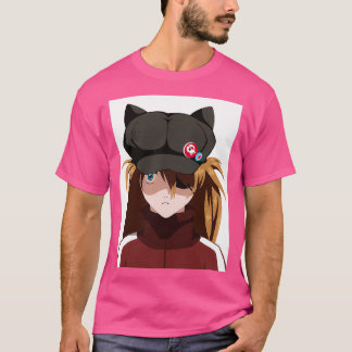T-shirt Asuka Black Casquette Evangelion Q