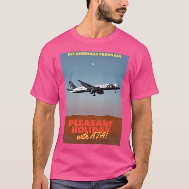 T-shirt Ata 757 Affiche de voyage Illustration (Devant)