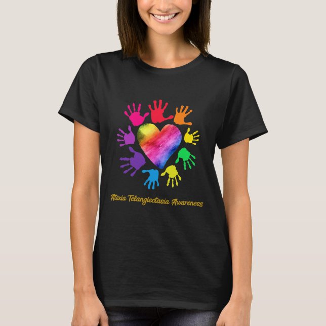 T-shirt Ataxia Telangiectasia Awareness Hands Ataxia Telan (Devant)