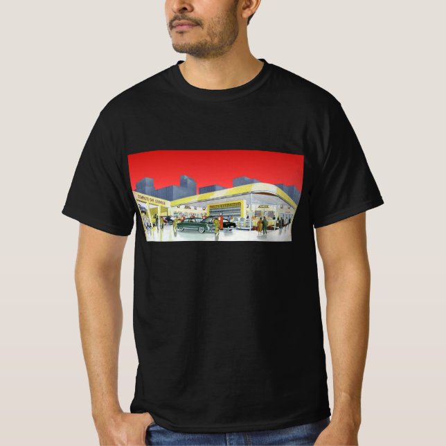 T-shirt Atelier de service automobile complet pour mécanic (Devant)