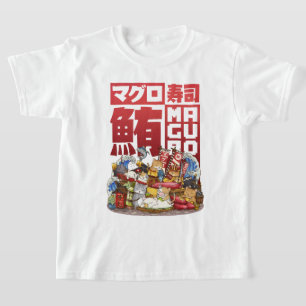 T-shirt Atelier de sushi de thon Maguro Chat Whimsical