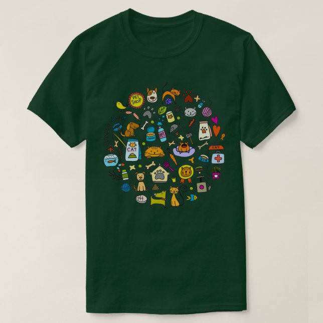 T-shirt Atelier pour animaux (Design devant)