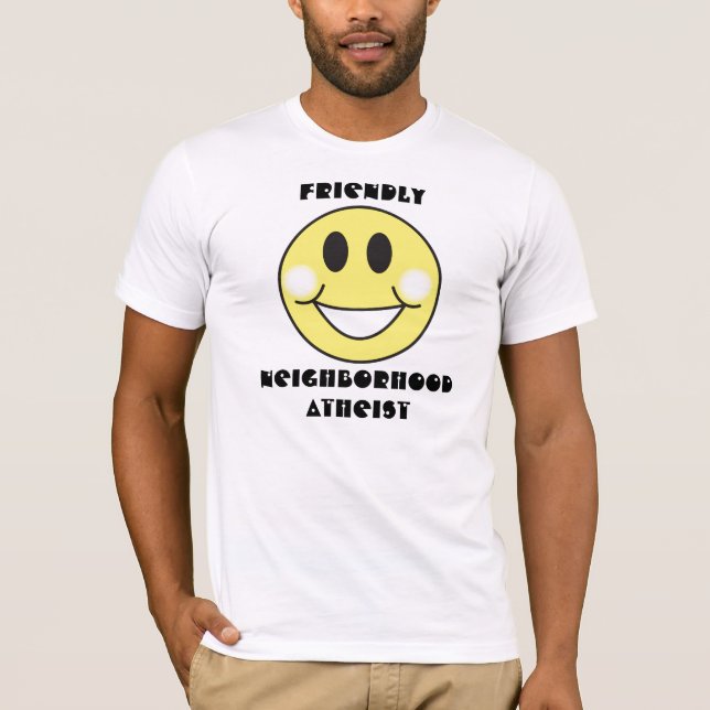 T-shirt Athée amical de voisinage (Devant)