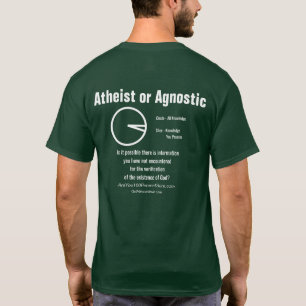 T-shirt Athée ou agnostique
