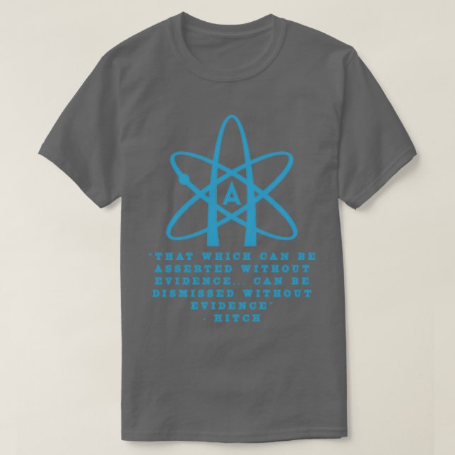T-shirt Atheism quote Hitchens  (Design devant)