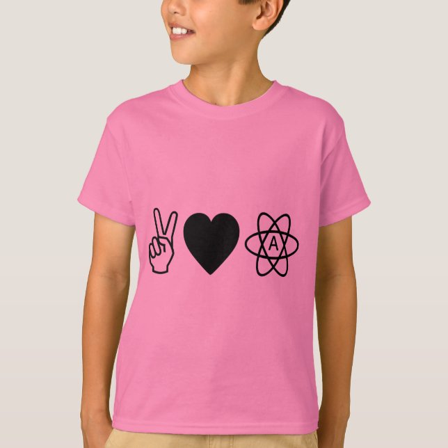 T-shirt Athéisme d'amour de paix (Devant)
