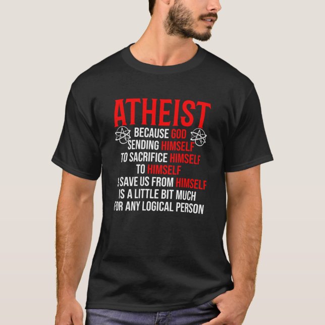 T-shirt Athéisme humaniste non croyant Anti Religion Athei (Devant)