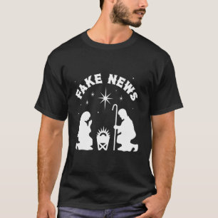T-shirt Atheist Christmas Fake News Nativité Scene Anti Xm