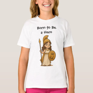 T-shirt Athéna Déesse de Dessin Animé Mignon – Née pour êt