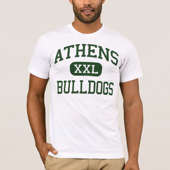 T-shirt Athènes - bouledogues - lycée - les plaines Ohio (Devant)