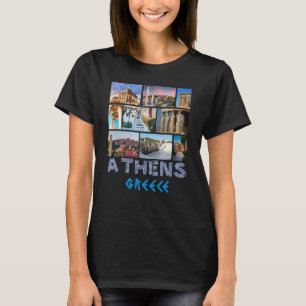 T-shirt Athènes Grèce Acropole célèbres sites Souvenir de