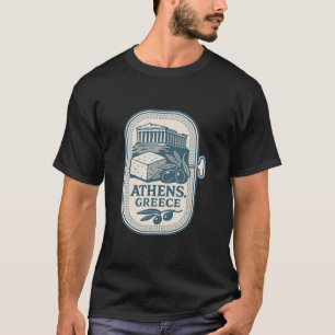 T-shirt Athènes Grèce Souvenir Fromage Grec Et Conception 