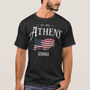 T-shirt Athens Géorgie GA Patriotique USA Drapeau Vieux Gl