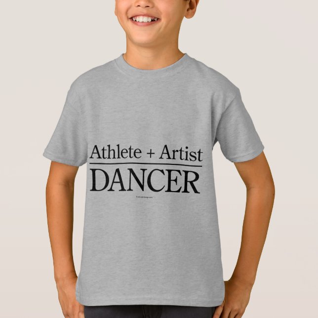 T-shirt Athlète + Artiste = Danseuse (Devant)