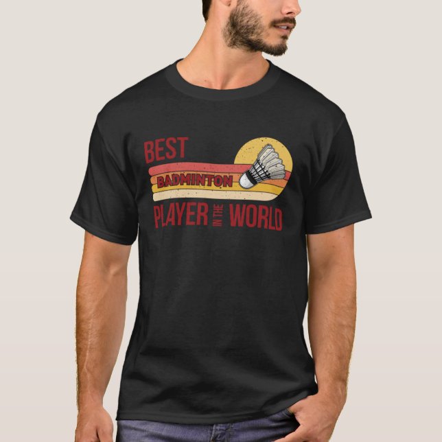 T-shirt Athlète de badminton à bille 3 (Devant)