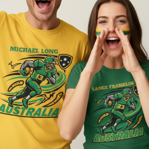 T-shirt Athlète de football australien en action dynamique