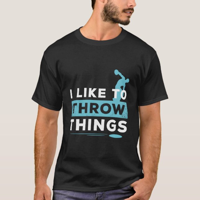 T-shirt Athlète de lancer de disque sur piste (Devant)