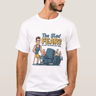 T-shirt Athlète Hybride Drôle Le Traîneau Me Craint Poussé