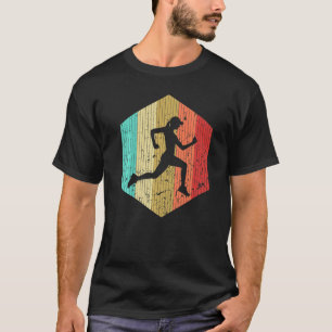 T-shirt Athlète Jogger Vintage Retro Sunset Femme