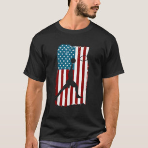 T-shirt Athlète patriotique américain de basket-ball