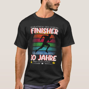 T-shirt Athlètes De Coureur Du Marathon D'Anniversaire 30E