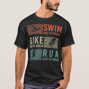 T-shirt Athlètes de course à vélo de natation Conception p