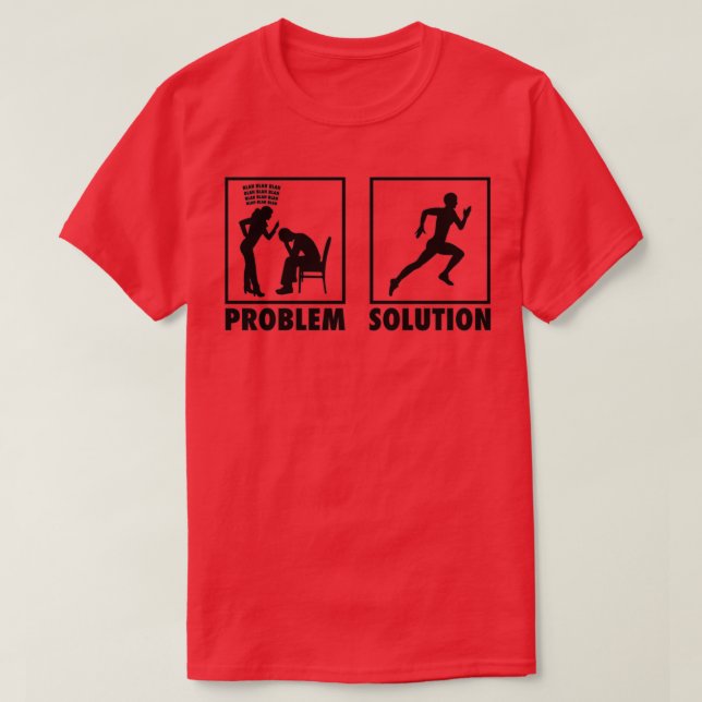T-shirt Athletics Athletes Statement Problem Solution 2 (Design devant)