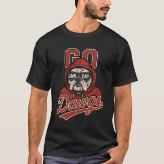 T-shirt Athlétisme Bulldog Vintage Jour de Match Cool