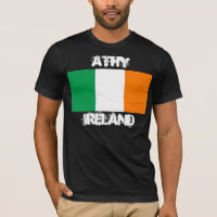 Athy, Irlande avec drapeau irlandais