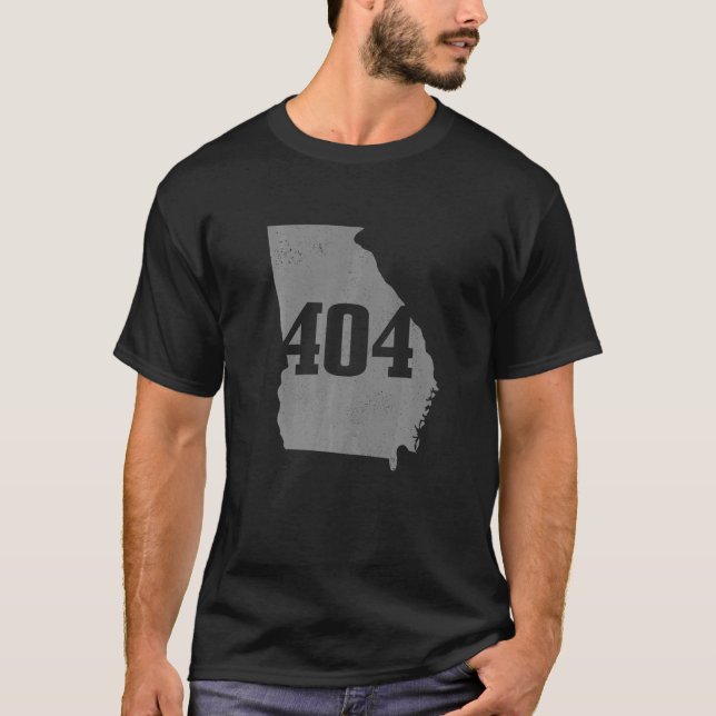 T-shirt Atlanta 404 Indicatif régional Atl Georgia Map Sta (Devant)