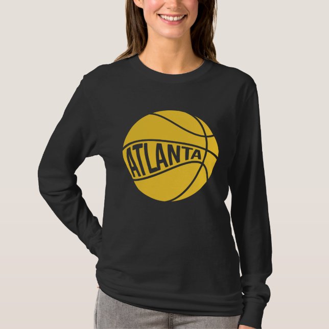 T-shirt Atlanta Basketball Retro City Georgia State B Ball (Devant)