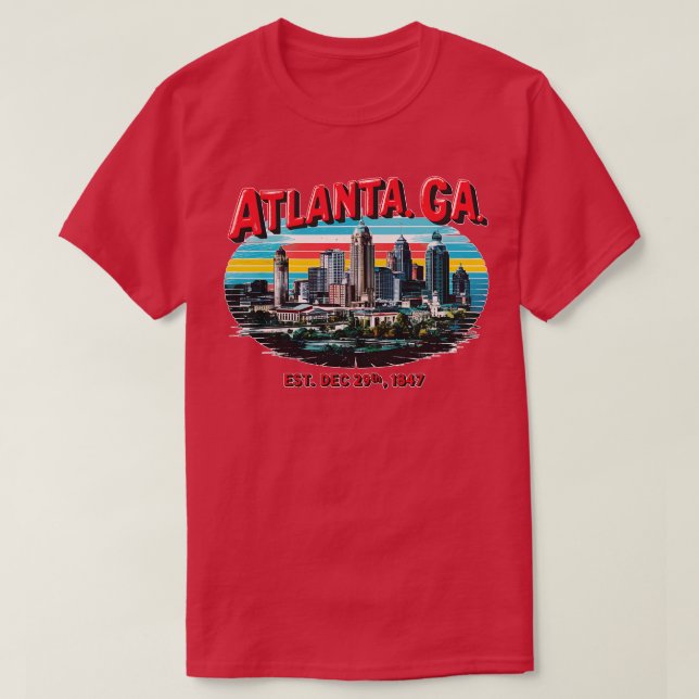 T-shirt atlanta georgia Souvenir Vintage Nostalgique Citys (Design devant)