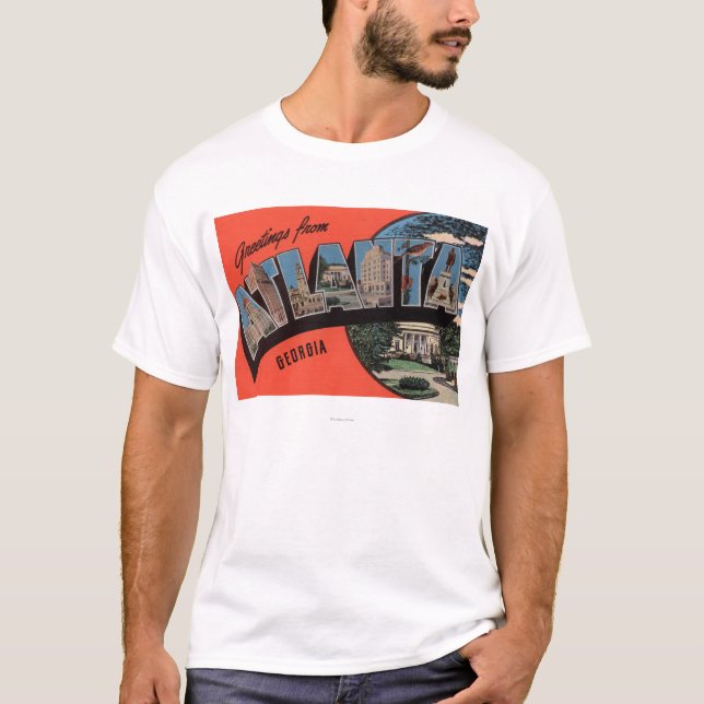 T-shirt Atlanta, la Géorgie - grandes scènes de lettre (Devant)