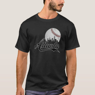 T-shirt Atlanta Skyline Atlanta Georgia Baseball Cityscape