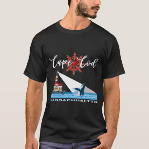 T-shirt Atlantic Cape Cod Massachusetts Phare Whale W