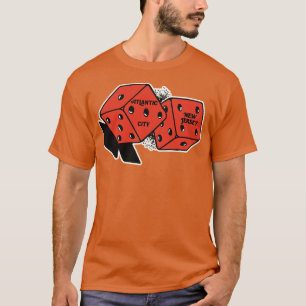 T-shirt Atlantic City New Jersey Jeu Vintage Dice