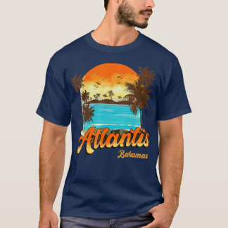 T-shirt Atlantis Bahamas Beach Vacances été Palm Sunset