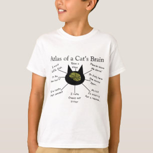 T-shirt Atlas du cerveau d'un chat