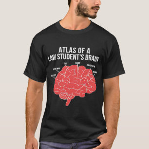 T-shirt Atlas D'Un Étudiant En Droit Du Cerveau Avocat À