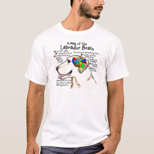 T-shirt Atlas jaune de cerveau de Labrador