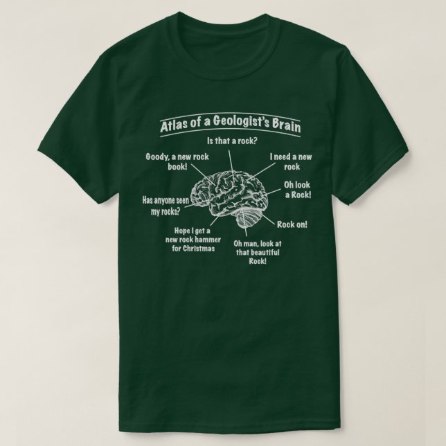 T-shirt Atlas of a Geologist Brain (Design devant)