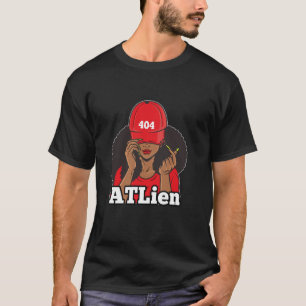T-shirt ATLien 404 Atlanta ATL Code régional Black Woman A