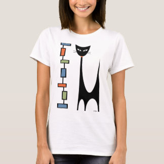 T-shirt Atomic Cat with Mod Rectangles 1