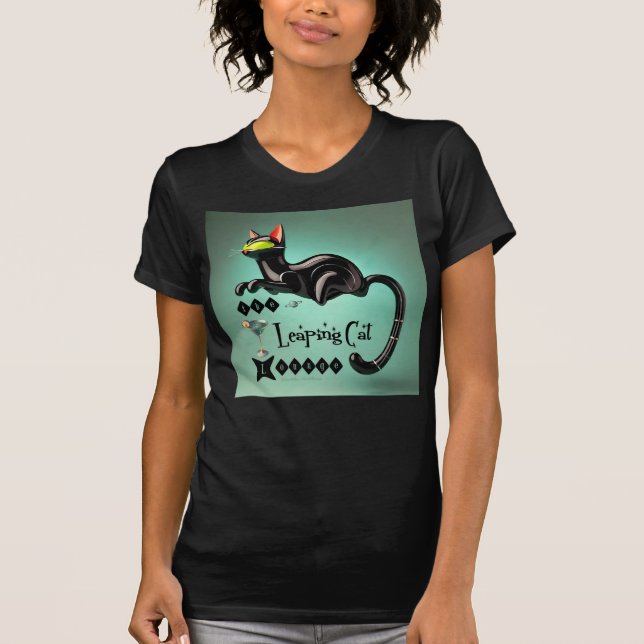 T-shirt Atomique Futuriste Le Leaping Cat Lounge (Devant)