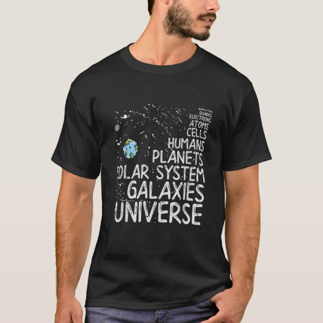 T-shirt Atoms Astrophysics Quantum Foam Quarks Electrons A (Devant)