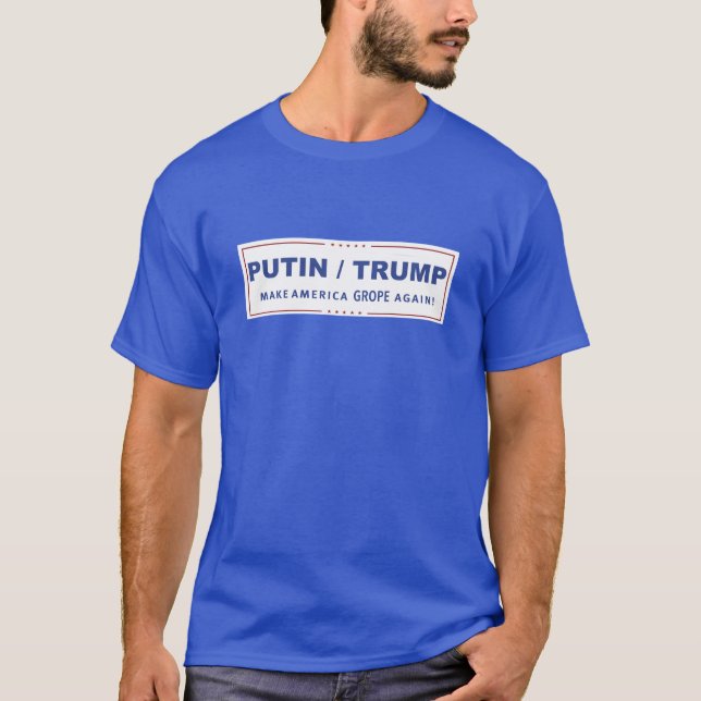 T-shirt Atout de Poutine - faites l'Amérique chercher à (Devant)
