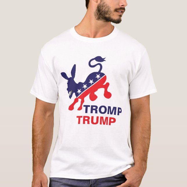 T-shirt Atout de Tromp donnant un coup de pied l'âne (Devant)