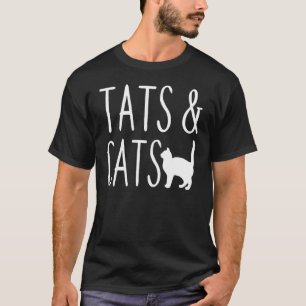 T-shirt Ats et chats animaux ami chats noirs et blancs