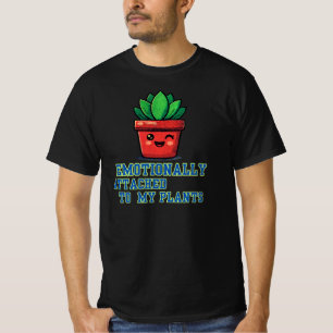 T-shirt Attaché émotionnellement à mes plantes Mignon amat